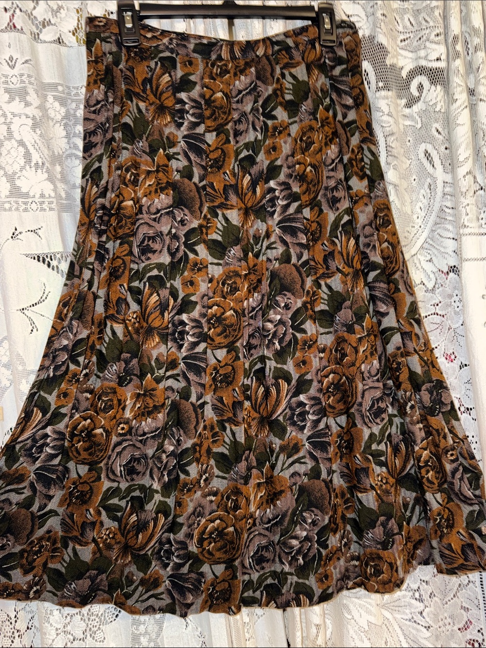 Vintage Nuage wool floral skirt